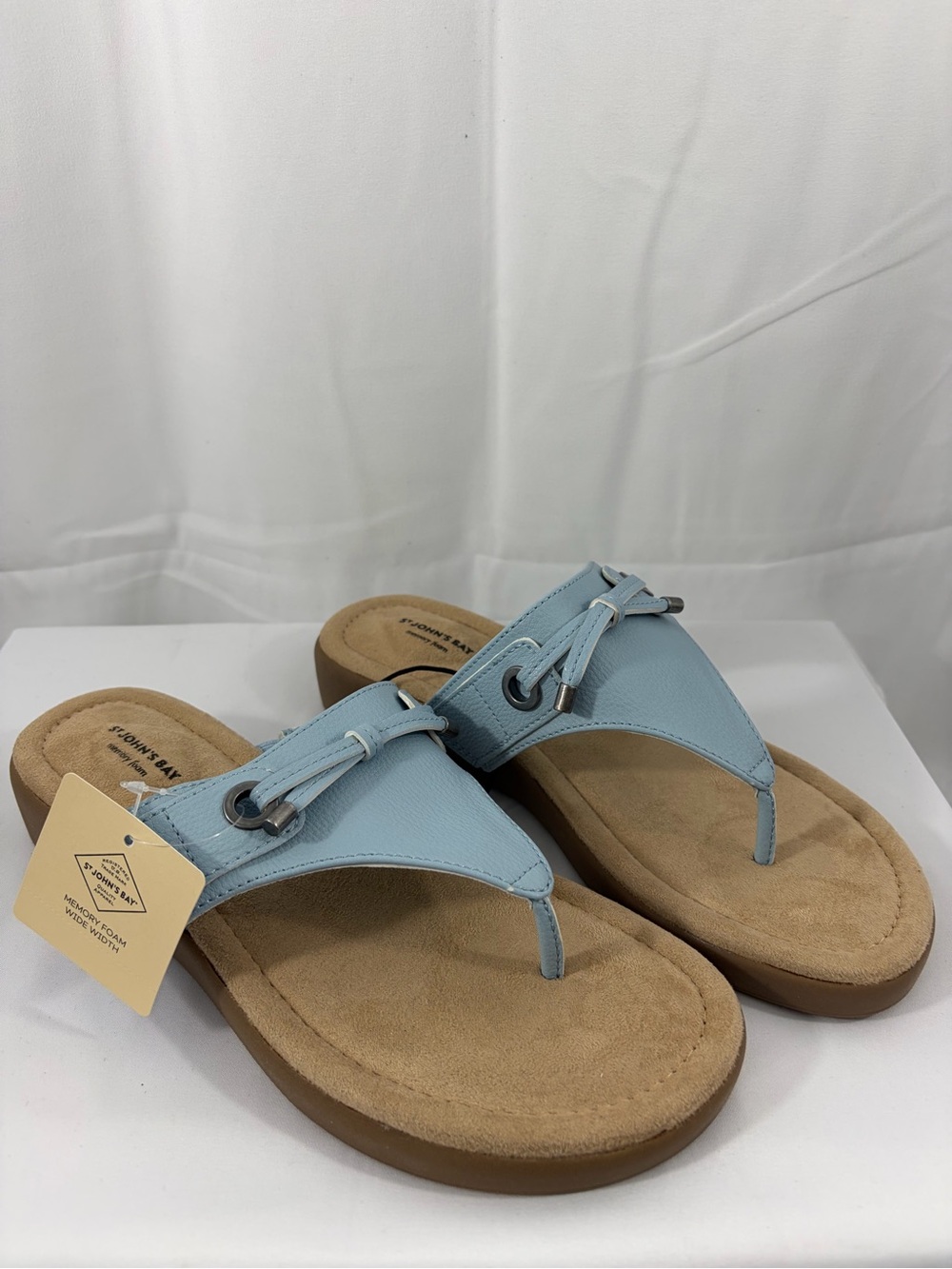 NWT St. John’s Bay Women's Size 7.5W Light Blue Flip Flops